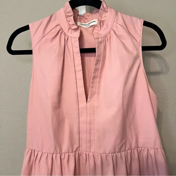 Amanda Uprichard Dusty Rose Pink Sleevless Saffron Dress - Picture 3 of 7